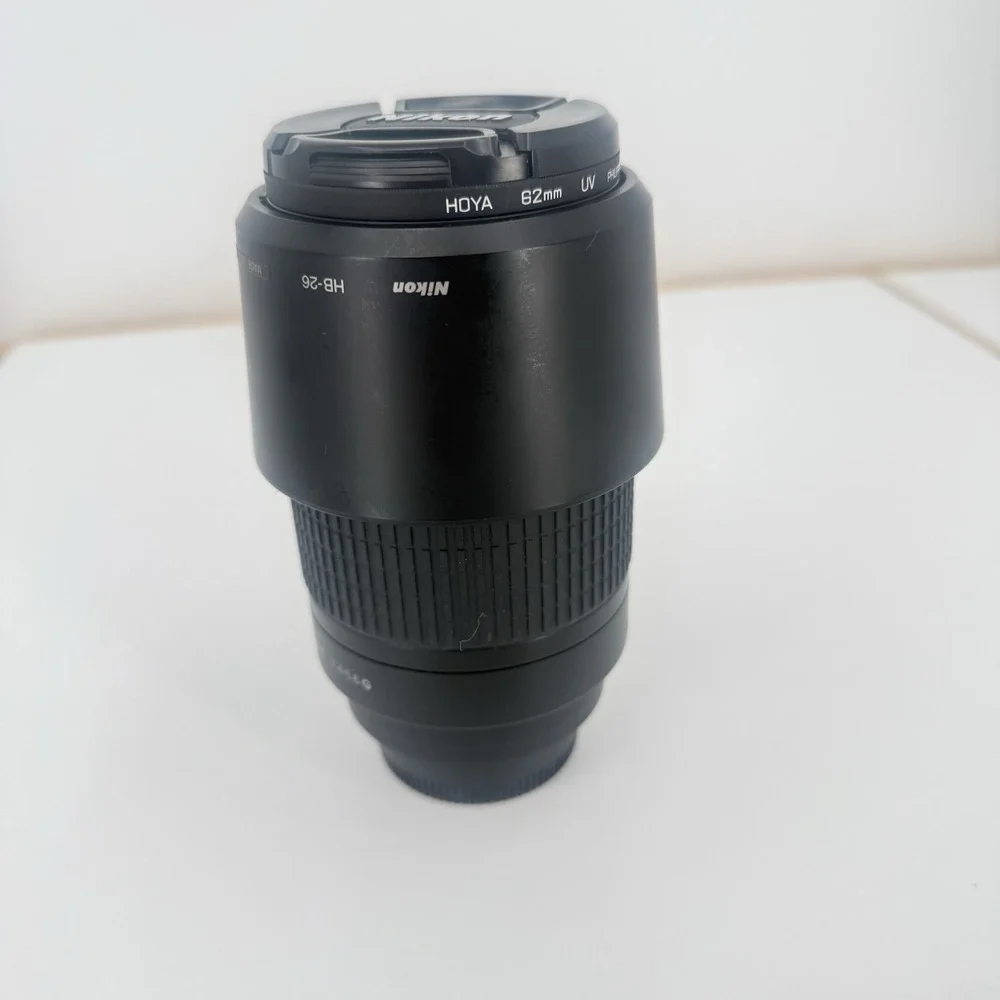 70-300mm AF Nikon Black Telephoto Zoom Lens with Caps & Hood